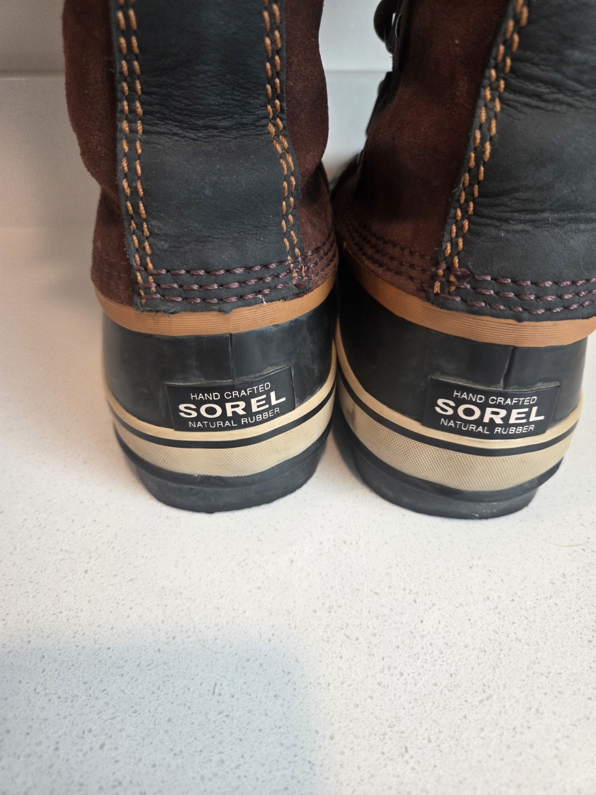 Sorel Waterproof Faux Fur Trim Lace-Up Snow Boots Brown/Black US 9 EU 40