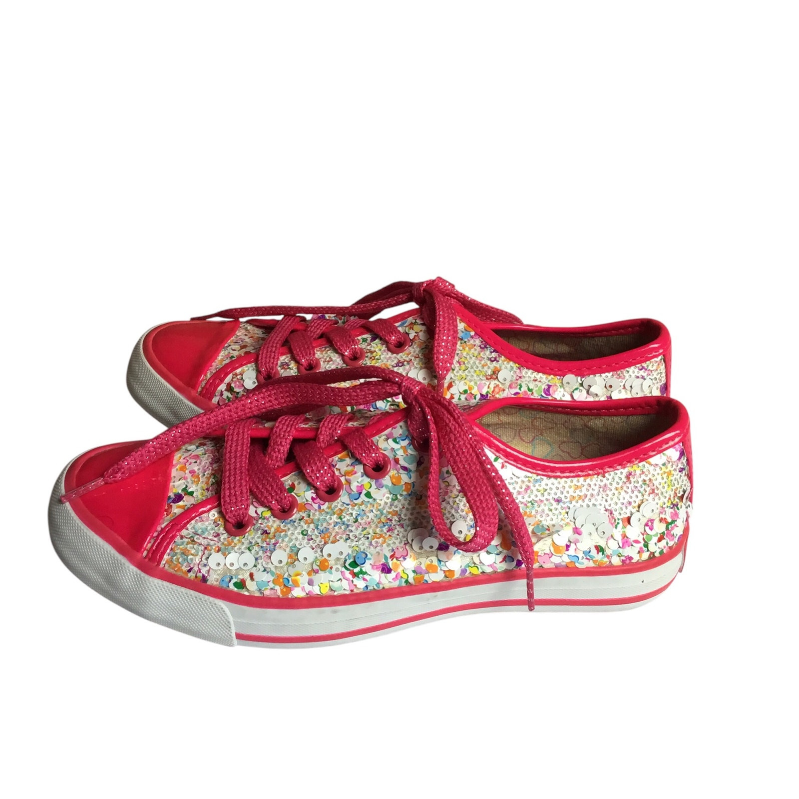 Gotta Flurt Confetti Luv Low Pink Sequin Women Shoes Sneakers Size 6