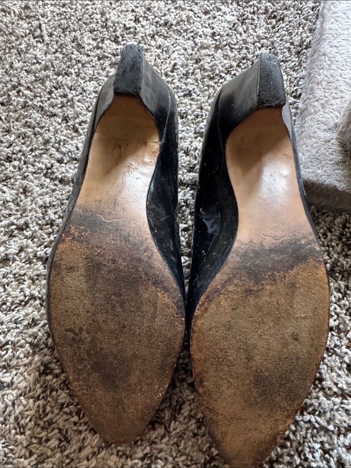 Celebrity patent leather vintage 1960s mod heels 8.5