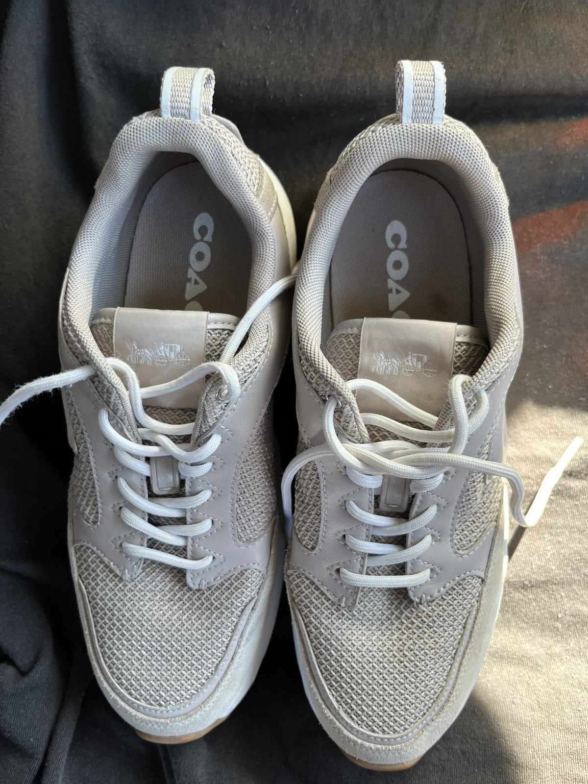 Coach Strider Grey Birch Leather Women’s Low Top Sneakers (CP837)-Sz 8.5