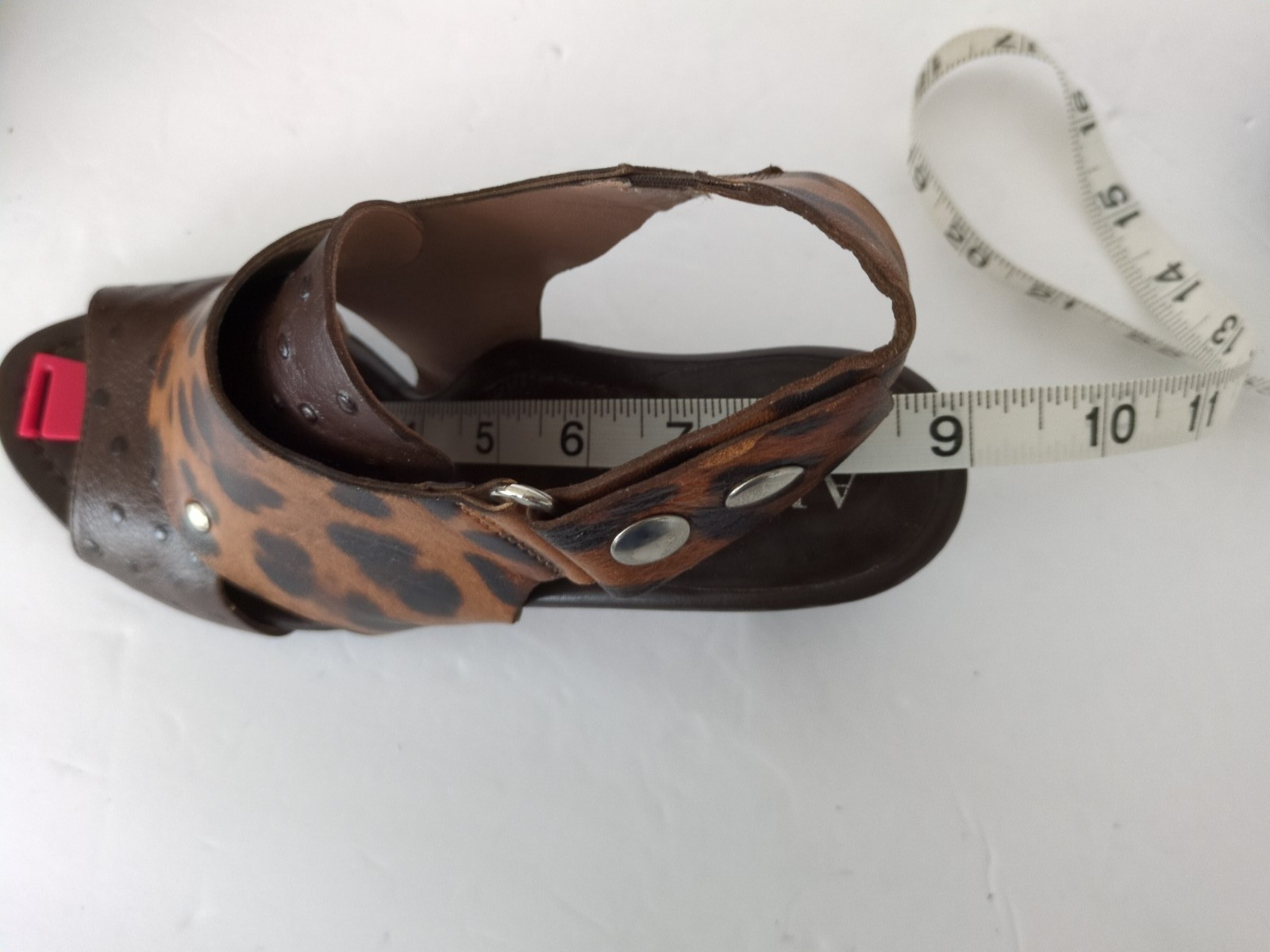 Anyi Lu Athena Expresso/ Brown Leopard/ Peep Toe/ Size 36 US 6 (KS8)