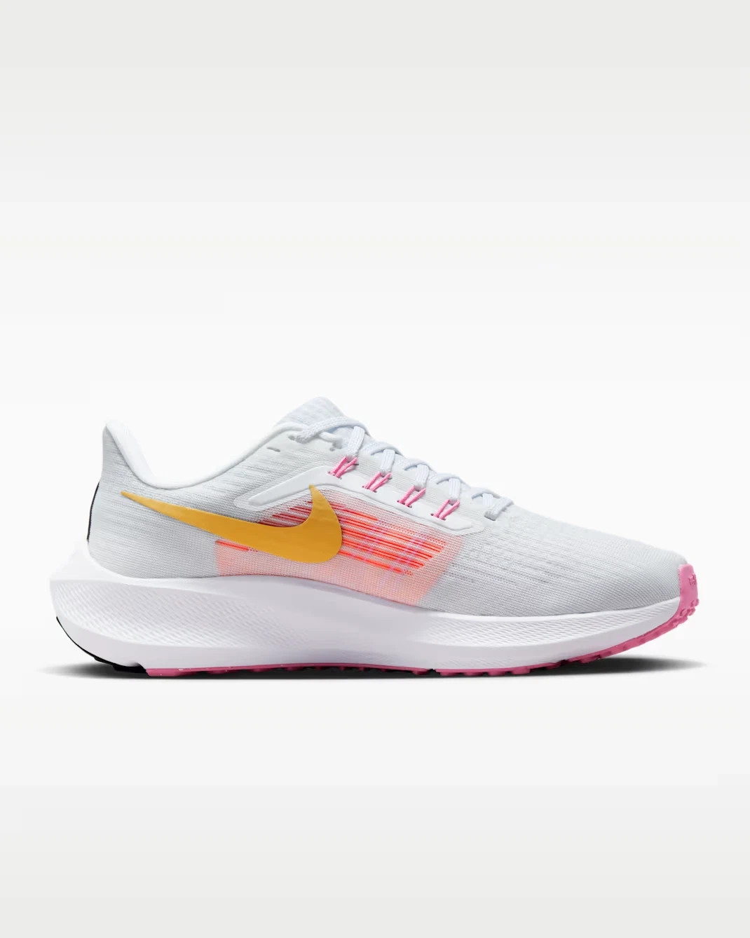Nike Air Zoom Pegasus 39 White Gold Pink Mesh Sneakers DH4072-104 Womens Size