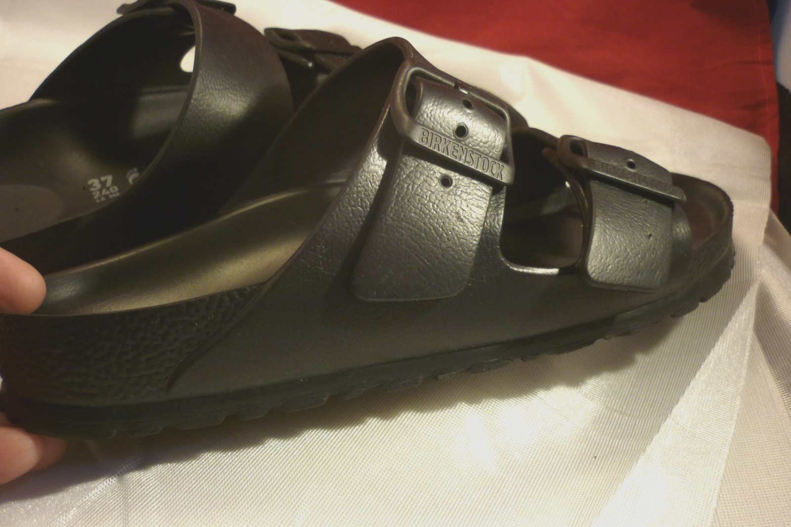 BIRKENSTOCK GERMANY SLIP ON BLACK SANDLES SIZE 6 EURO SIZE 37