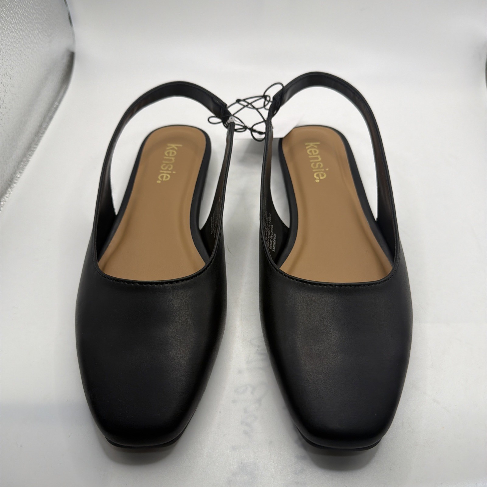 Kensie Women’s Size 9 Felice Dress Shoes Slingback Flats Easy On, Black. New.