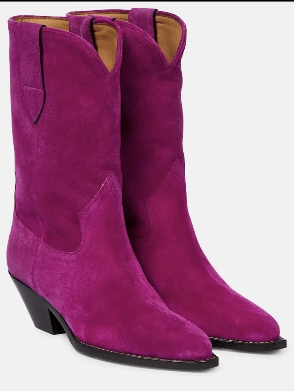 Isabel Marant «Dahope» suede cowboy boots in pink size EU40/US9