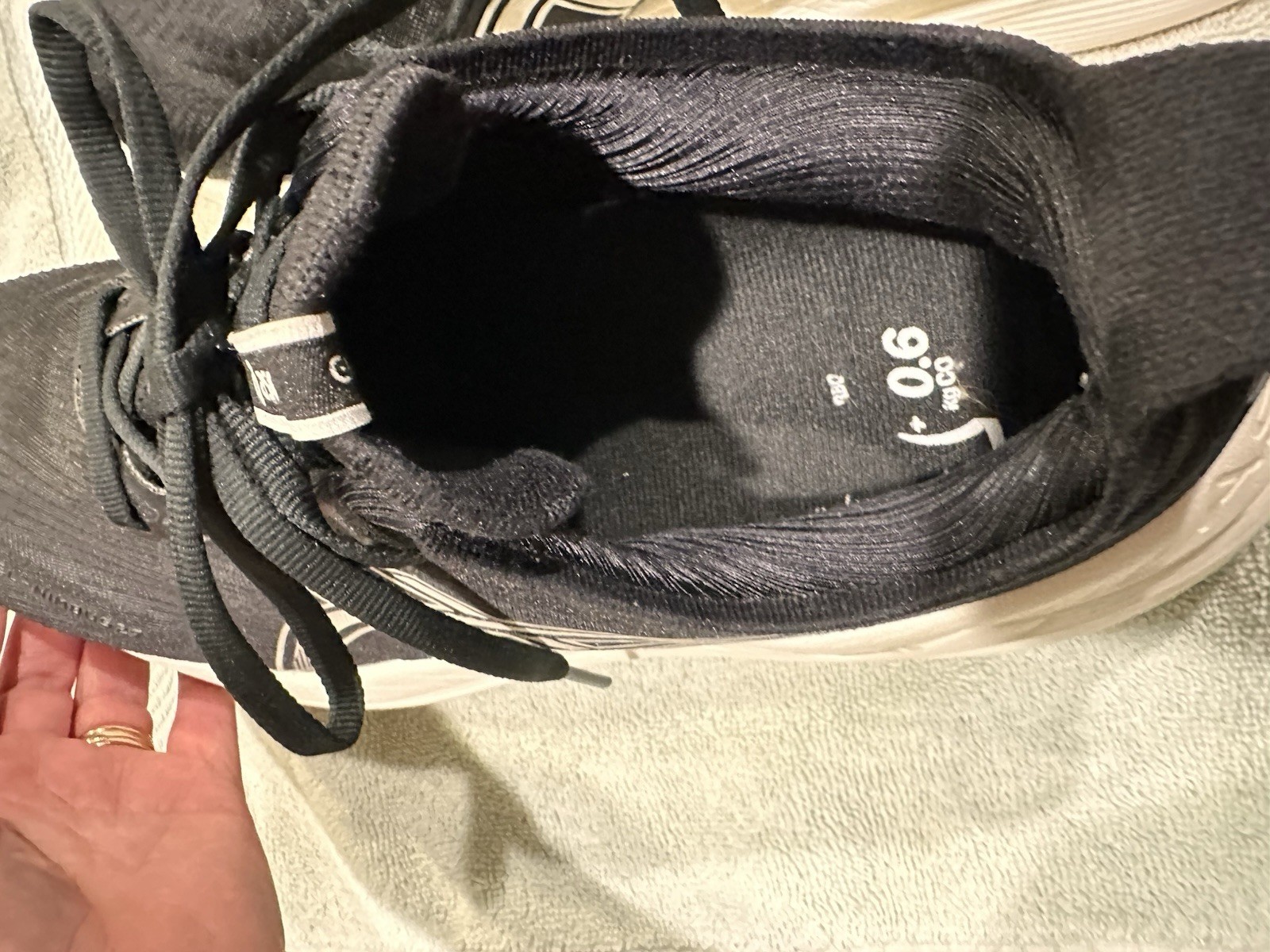 Size 10.5 – ASICS Gel Nimbus 27 Black Lake Grey W