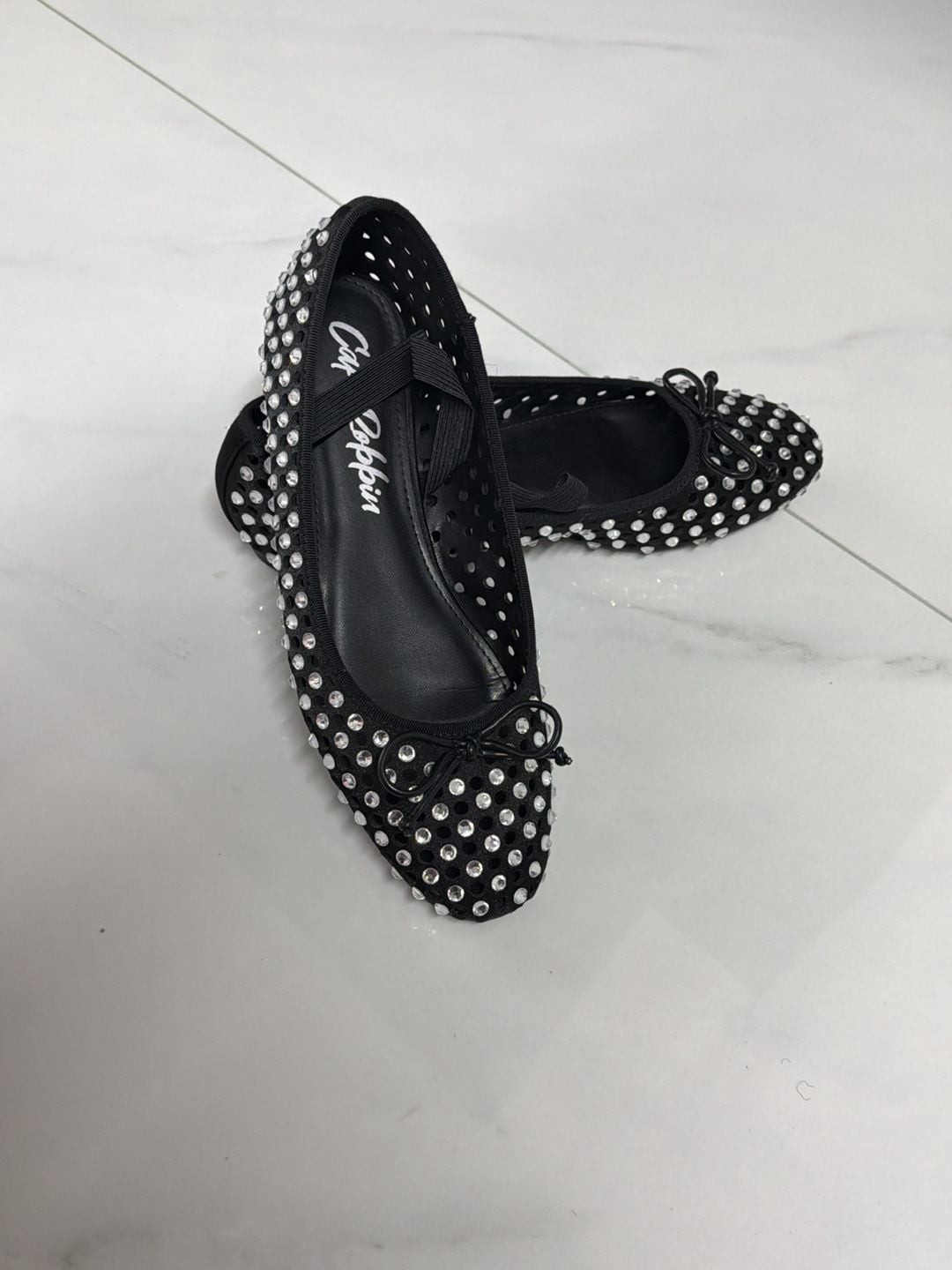 Circus NY By Sam Edelman Womens Zuri Ballet Flat Black Metal Stud 6 Medium,