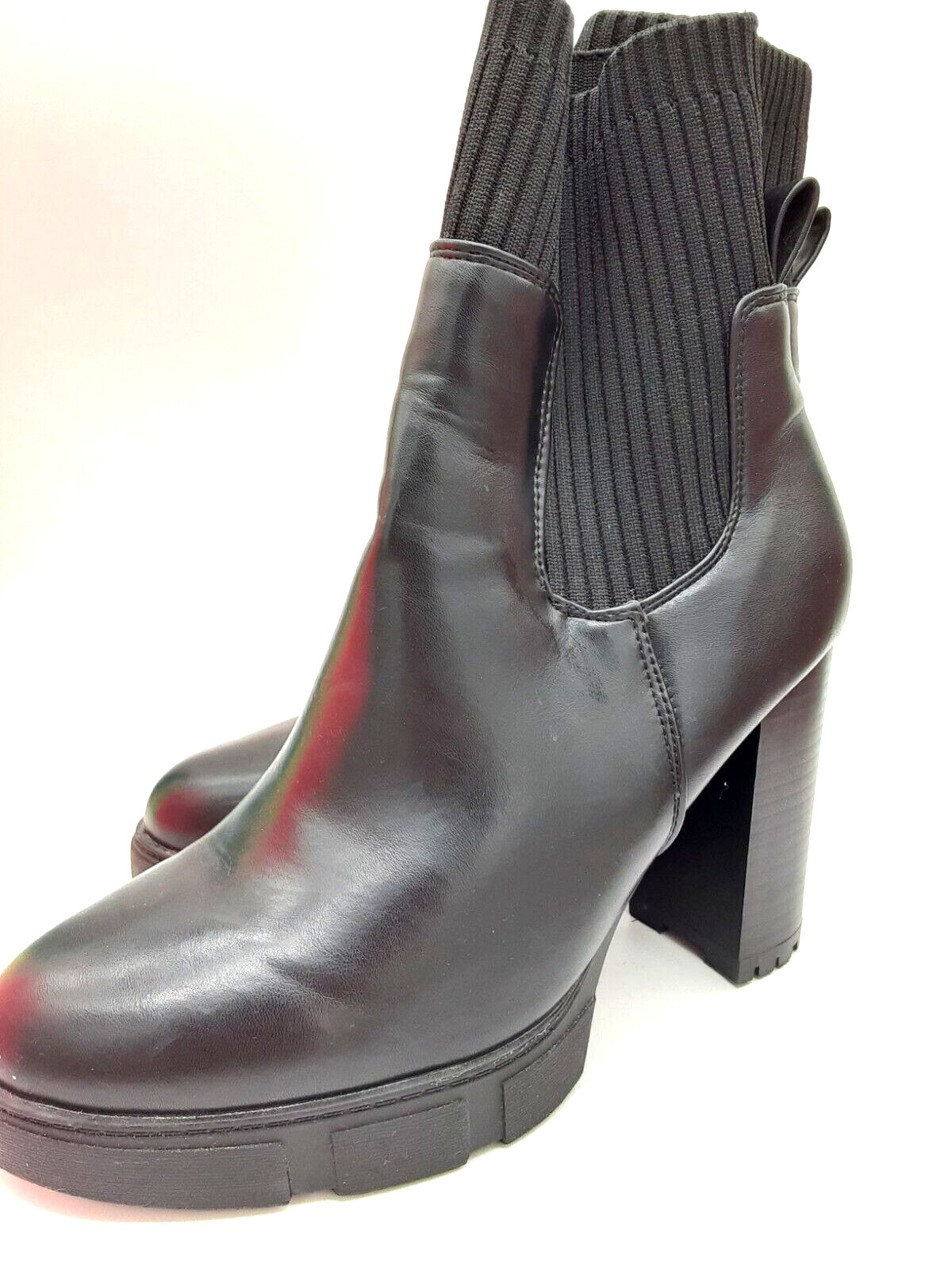 ID Required Women’s Boots Size 7m, Black, High Block Heel, Goth, Punk, New Age