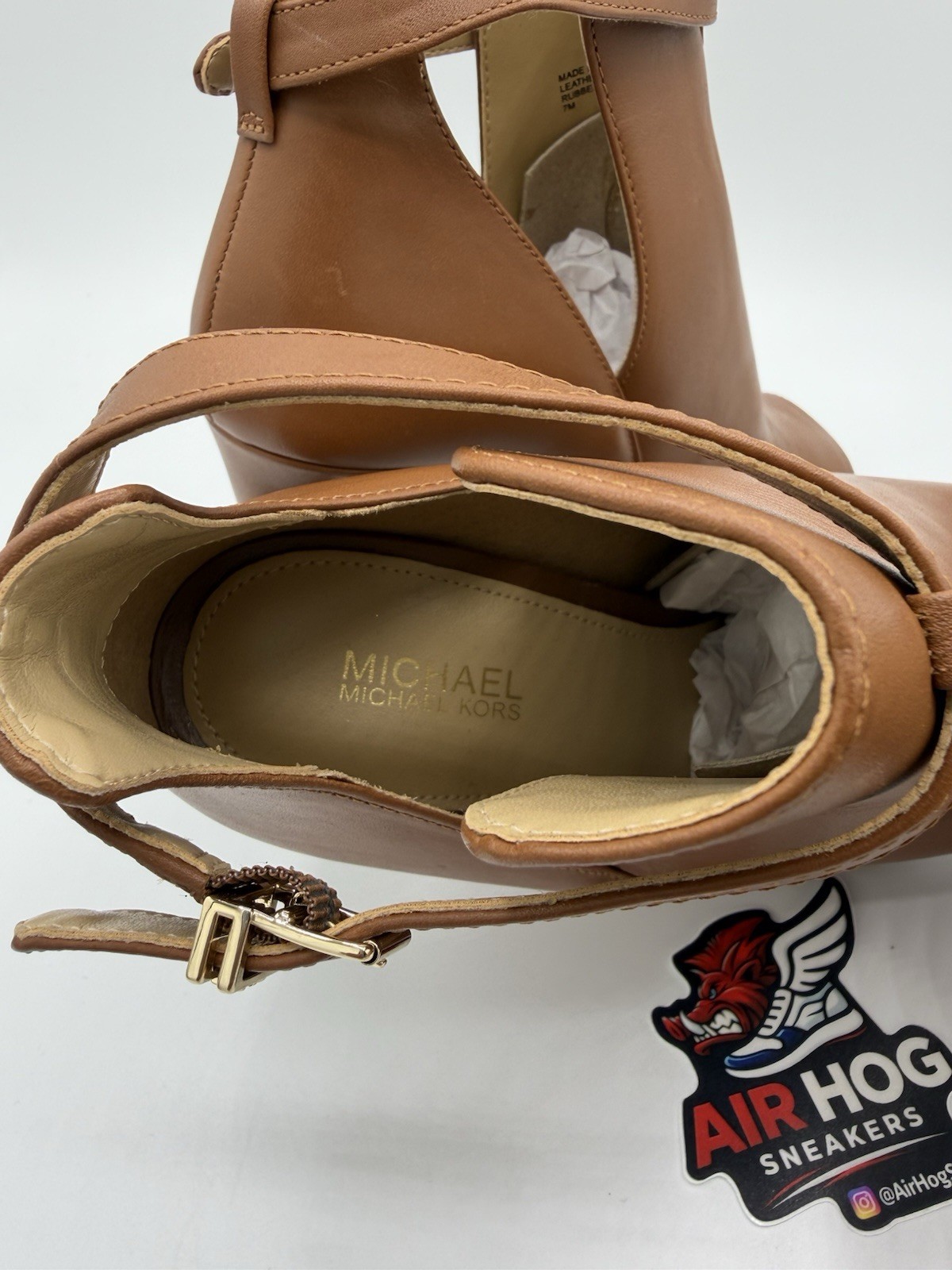 Michael Kors Lawson High-Heel Shooties Luggage womens shoes sizes new