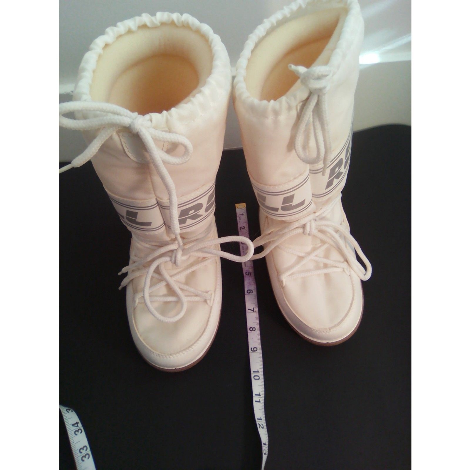 Rebel Women’s Adjustable Snow Boots – White, US 5–6.5 (EU 35–37)