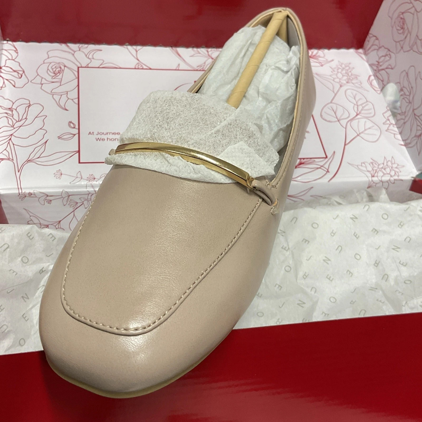 Journee Wrenn Tru Comfort Foam Women’s Loafer Flats Size 7.5 Taupe ($81 Retail)
