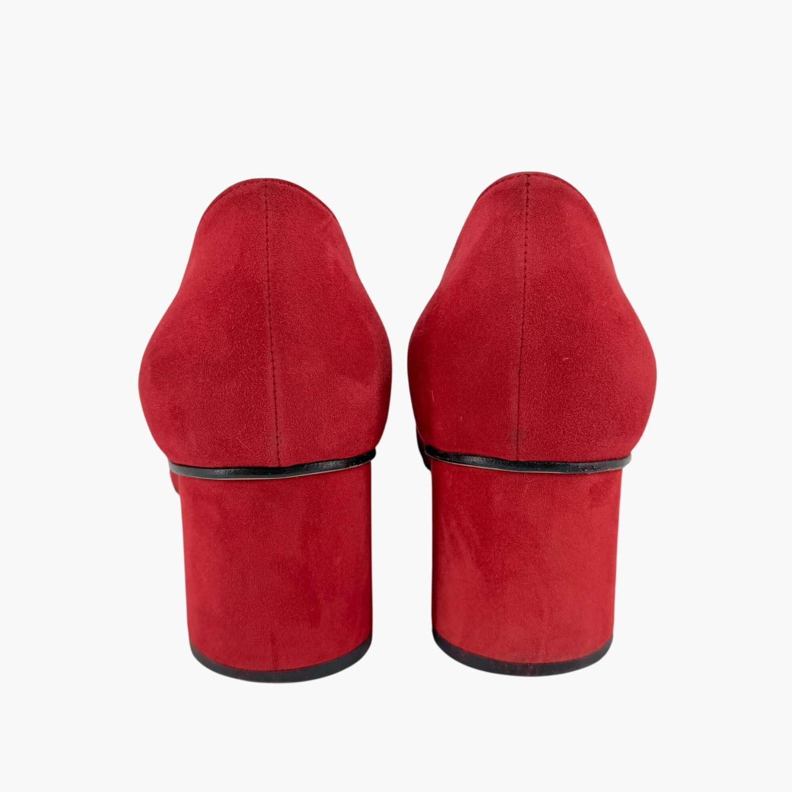 Gucci GG Marmont Fringe Loafer Pumps Heels Red Suede Size 41.5 US 11.5 Women’s