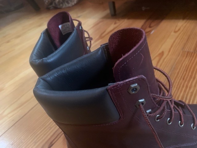 timberland leather waterproof boots women, sz 8