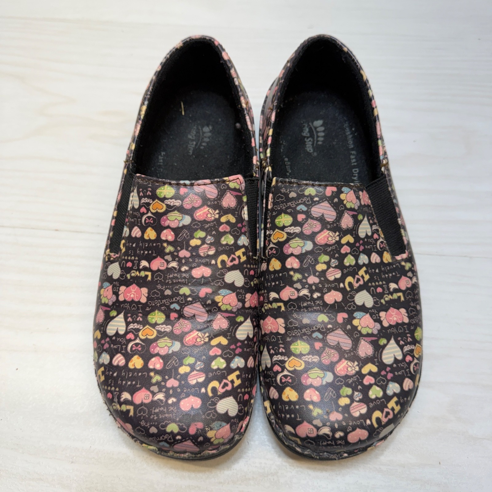 Spring Step Ferrara Love Size 7 Hearts Women’s Professional Closed Back Clogs