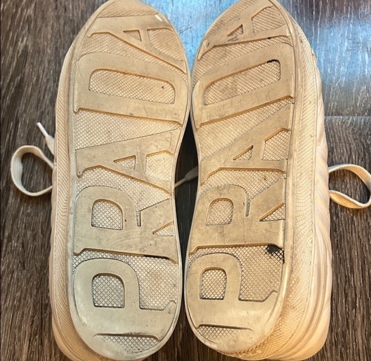 Prada 100% Authentic White Cloud Sneakers