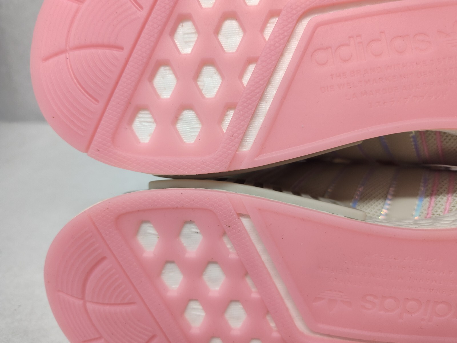 Adidas Women’s Originals NMD_R1 Boost Shoes GW9473 Beige Bliss Pink Sz 8.5, 9.5