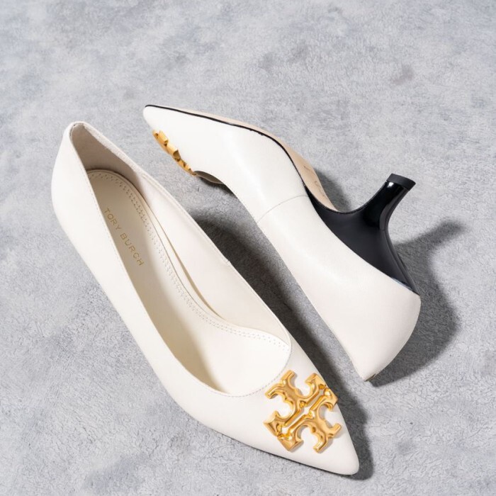 Tory Burch Eleanor Leather Slingback Kitten Heels Pumps Sz 9 $348
