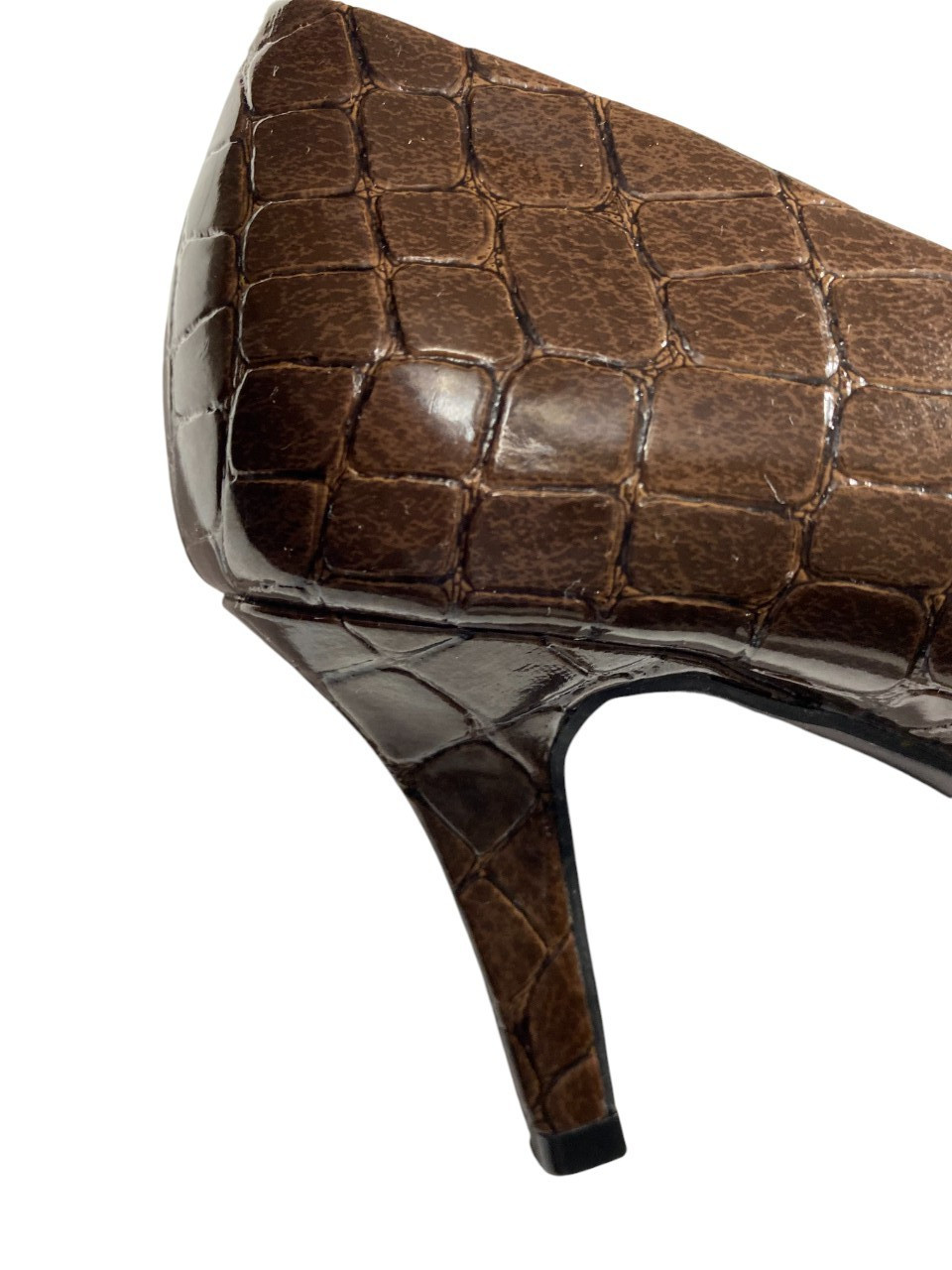 Comfort Plus by Predictions Croc Embossed 2.75 in heels SZ 5 EXCELLENT COND!