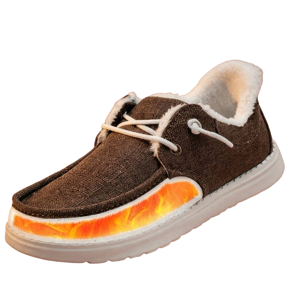 STQ Women’s Orthopedic Slip On Canvas Shoes – Arch Support, Faux Fur Lining, Lig