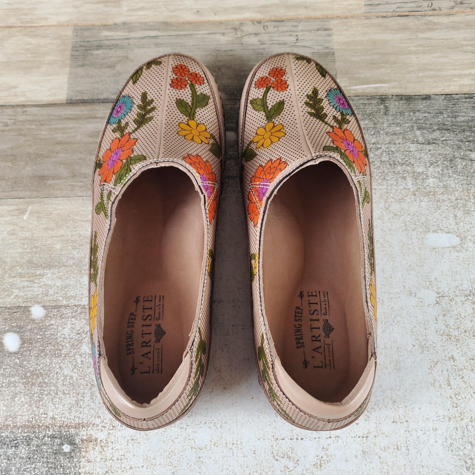 L’ Artiste by Spring Step Libra-Delite Bgem Womens Shoes Sz 11 Beige Multicolor