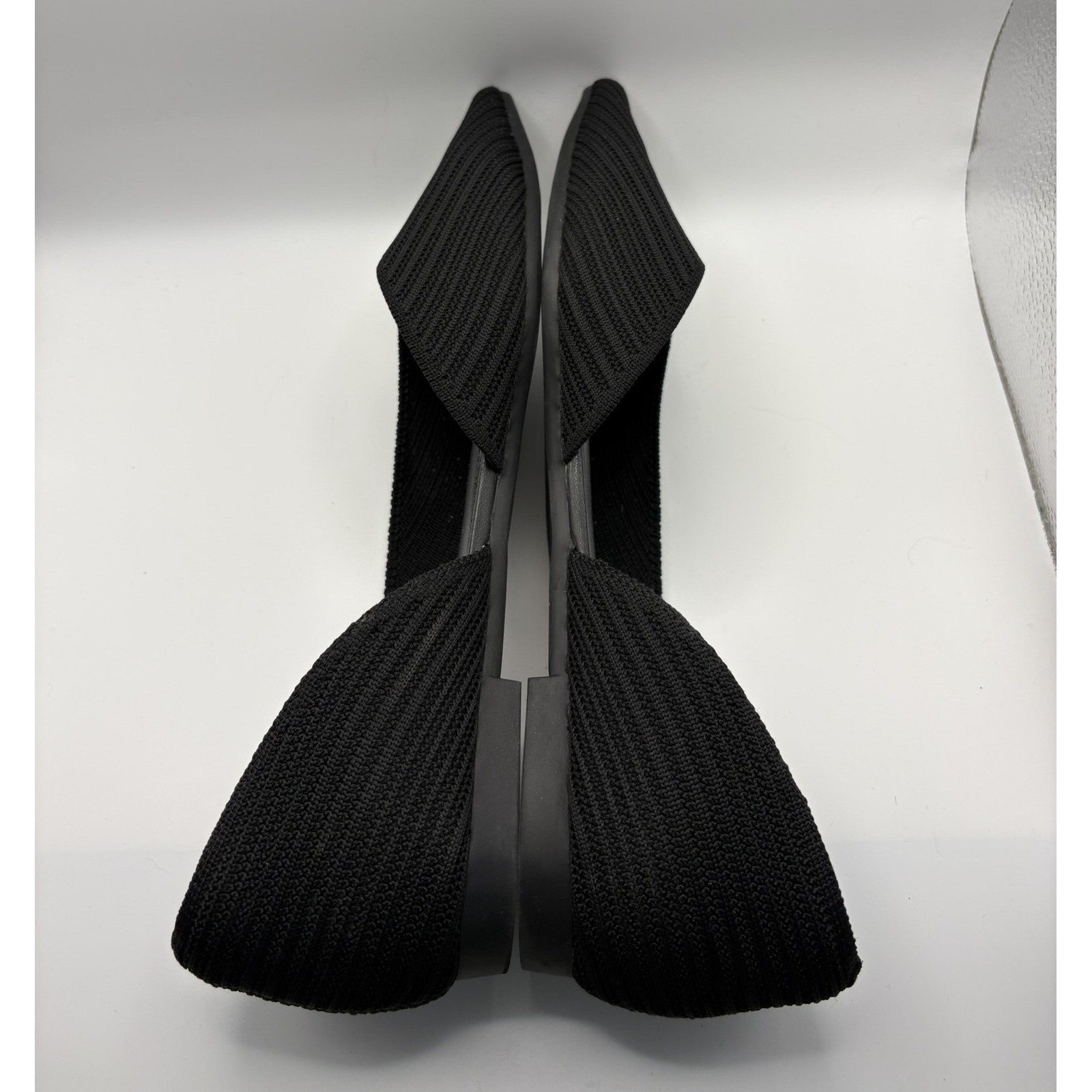 VIVAIA Aria Black Pointed Toe d’Orsay Knit Flats Women 43 Sustainable Shoes