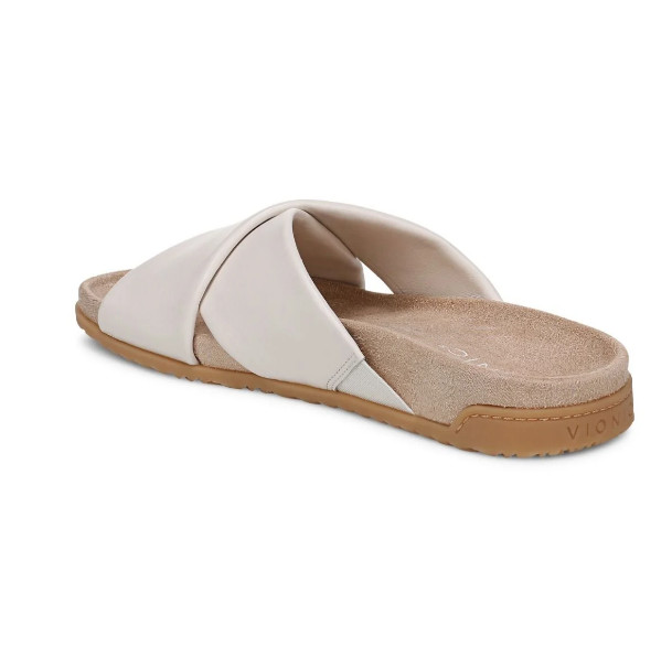 VIONIC Etna Slide Sandal, Sea Salt Leather