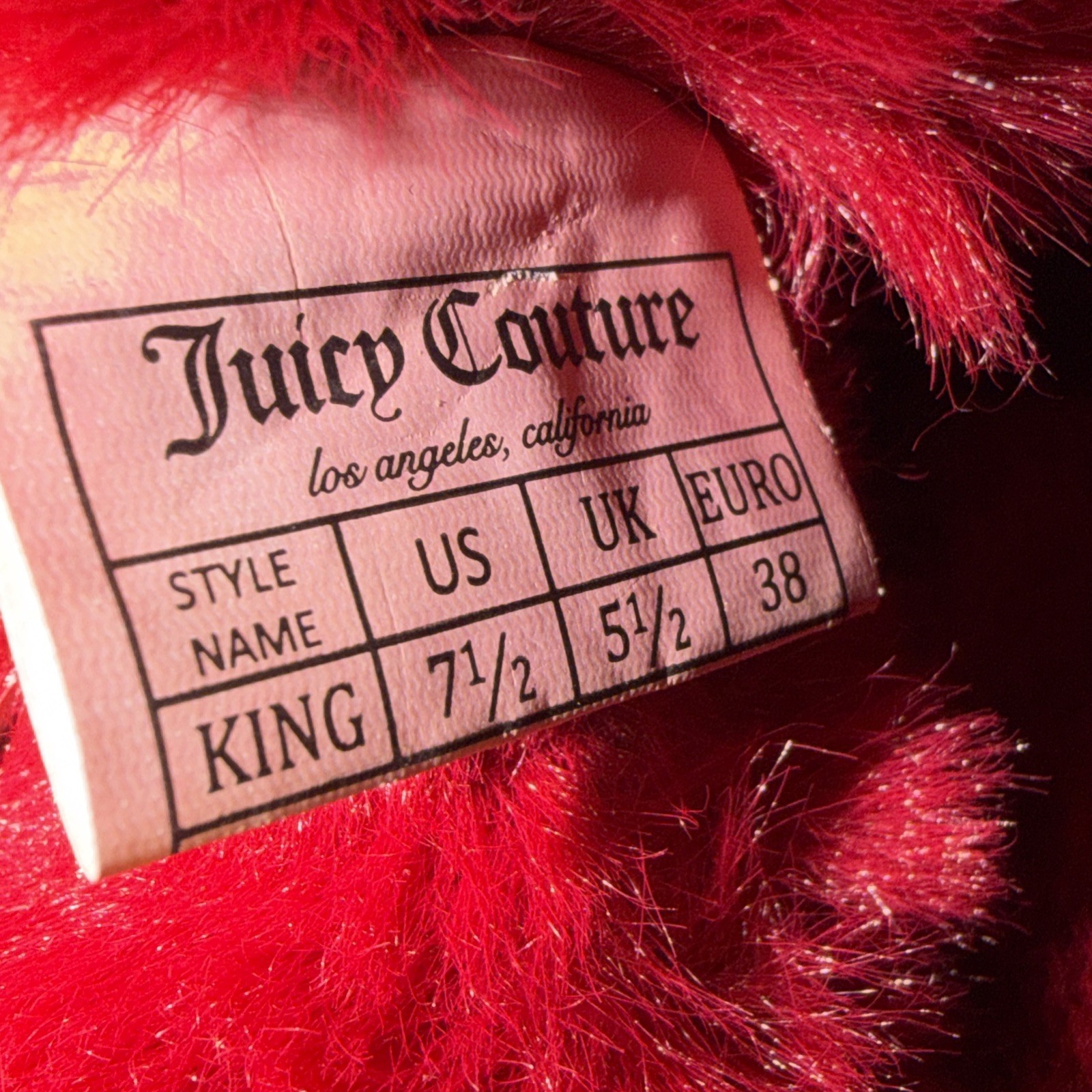 Juicy Couture Women’s King Cozy Cold Weather Booties Red Size Us7 1/2