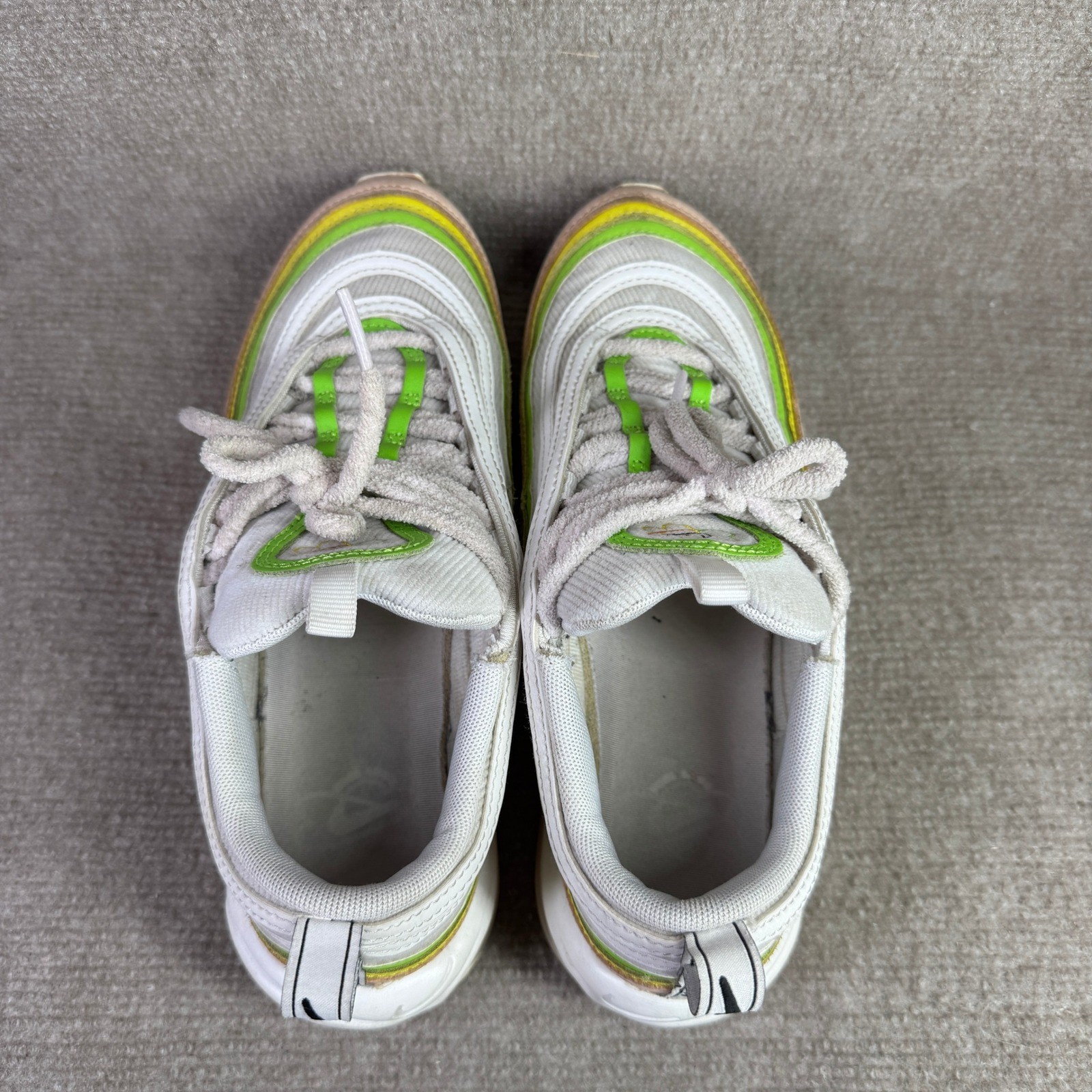 Nike Air Max 97 Womens 7.5 White Green Pink FD0870-100 Sneakers
