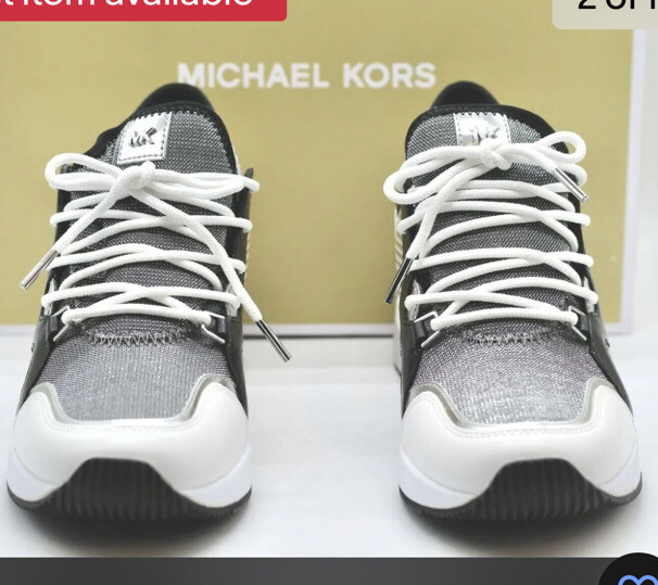 MICHAEL Michael Kors Liv Trainer Metallic Air Mesh Women Shoes EUC