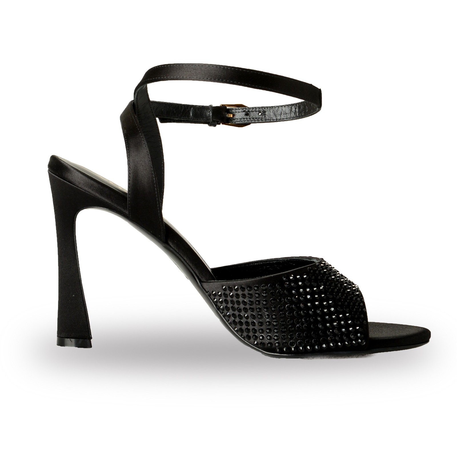 Versace Women’s Strass & Gold Medusa Ankle Strap Heeled Sandals Shoes US 6 IT 36