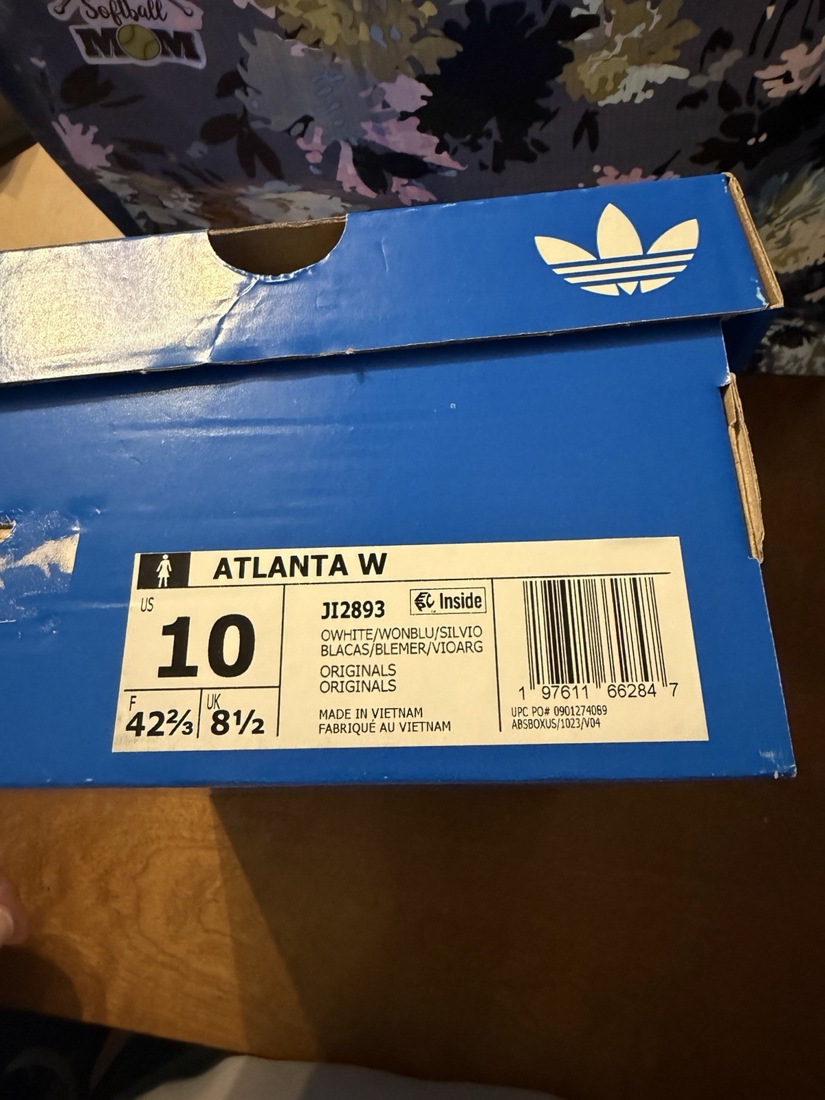 adidas Originals Atlanta W Light Blue/White Lace Up Low Top Sneakers JI2893