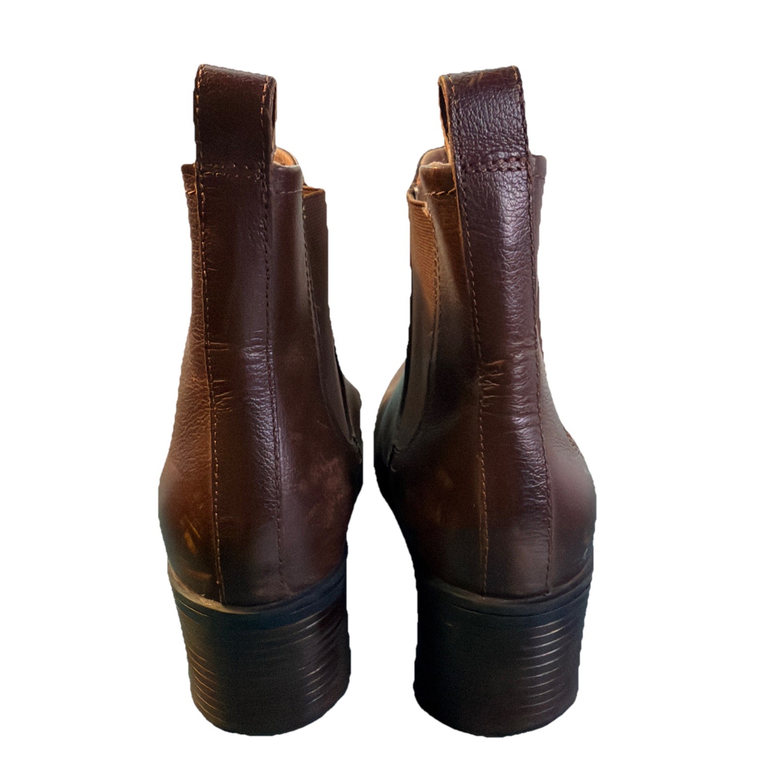 Clarks Mariella Brown Leather Chelsea Boots Womans 8