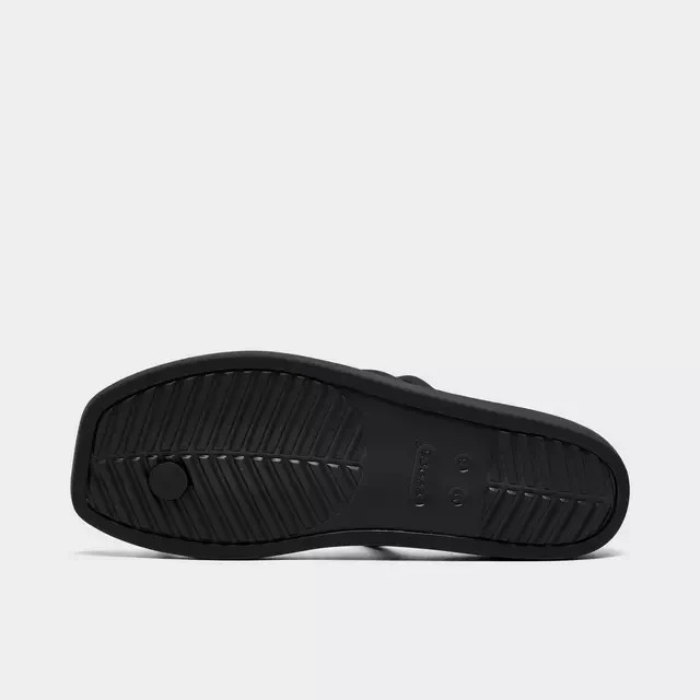 Crocs Miami Women Toe Loop Sandals Square Toe Minimalist Strappy Black Shoes New