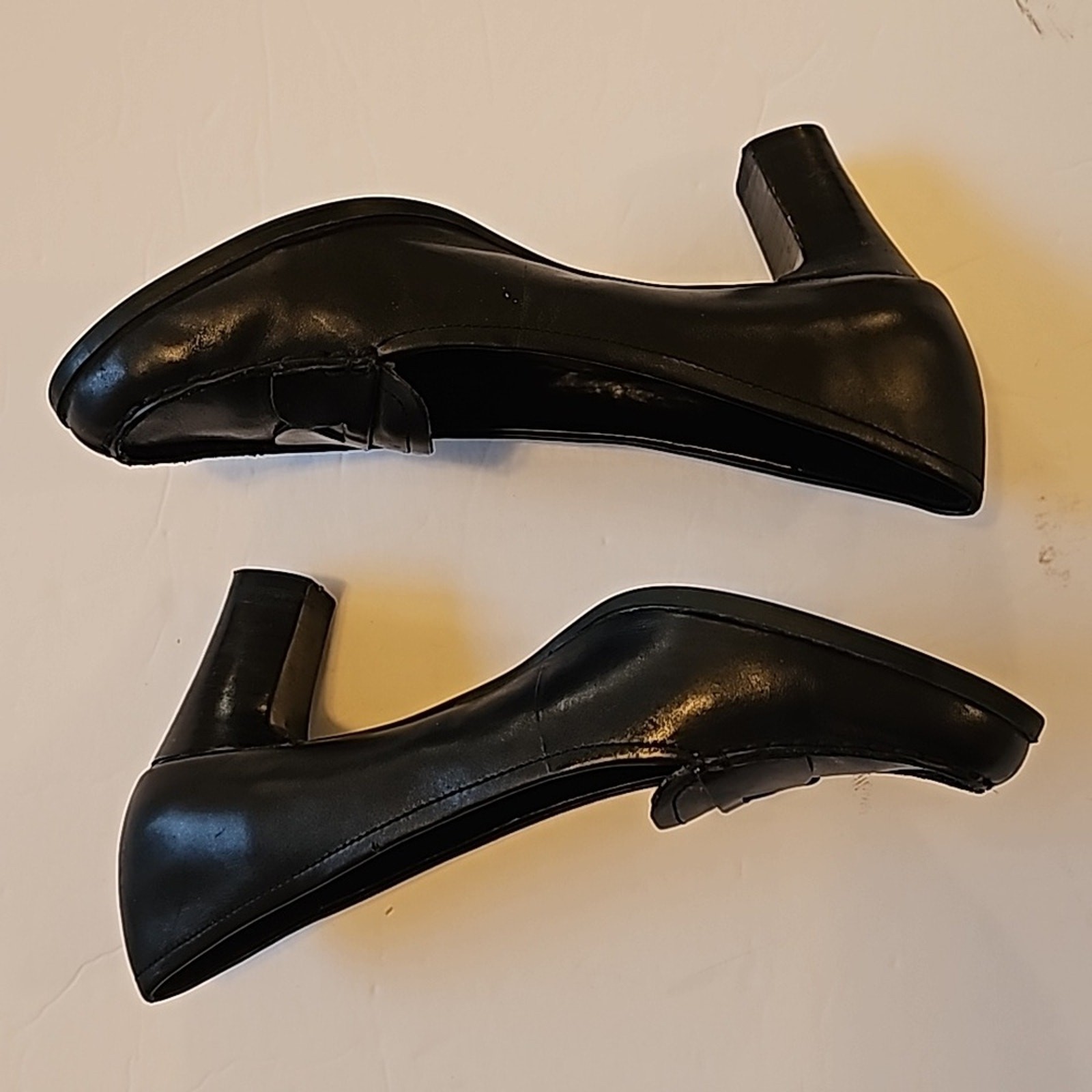 Vtg Connie Pennywise Oxford Heels Womens Sz 9 Black Academia Librarian VGC