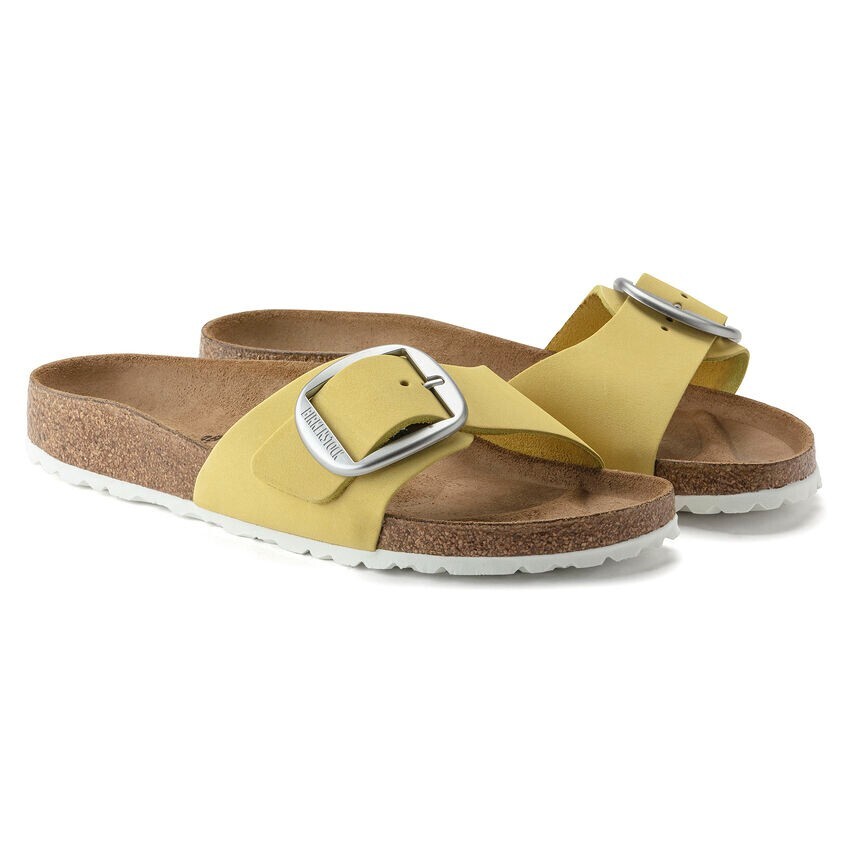 Birkenstock Madrid Big Buckle Nubuk Leather Popcorn Sandals US5 EU36 1022175