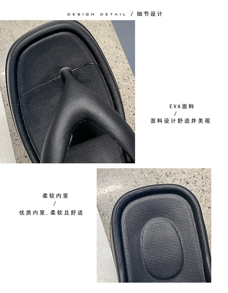 Summer Women Flip Flops Casual Solid Color Comfortable Non-slip Lightweight Indo