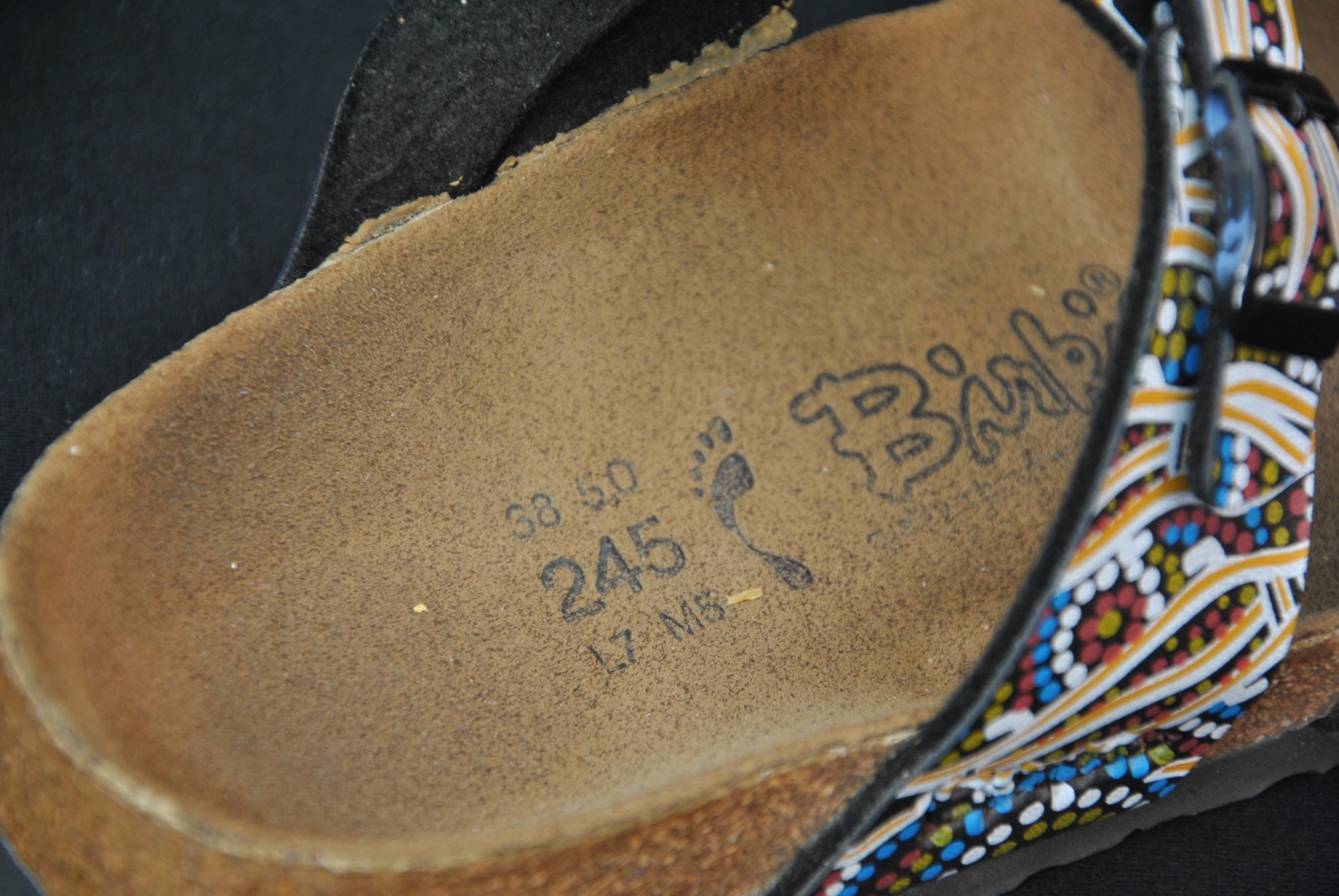 Birkenstock Birki’s Salina Sandals Shoes 38 L 7 Narrow Aboriginal Dots 15426K