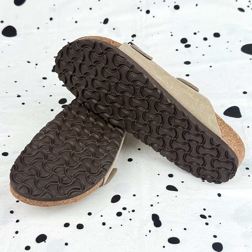Birkenstock Arizona Narrow/Wide Taupe Suede Leather Unisex Sandals 37-45