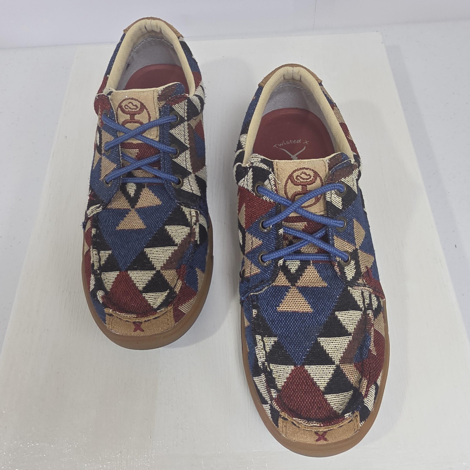 Twisted X Shoes Womens Size 7 Multicolor Geometric Lace Up Comfort Sneakers