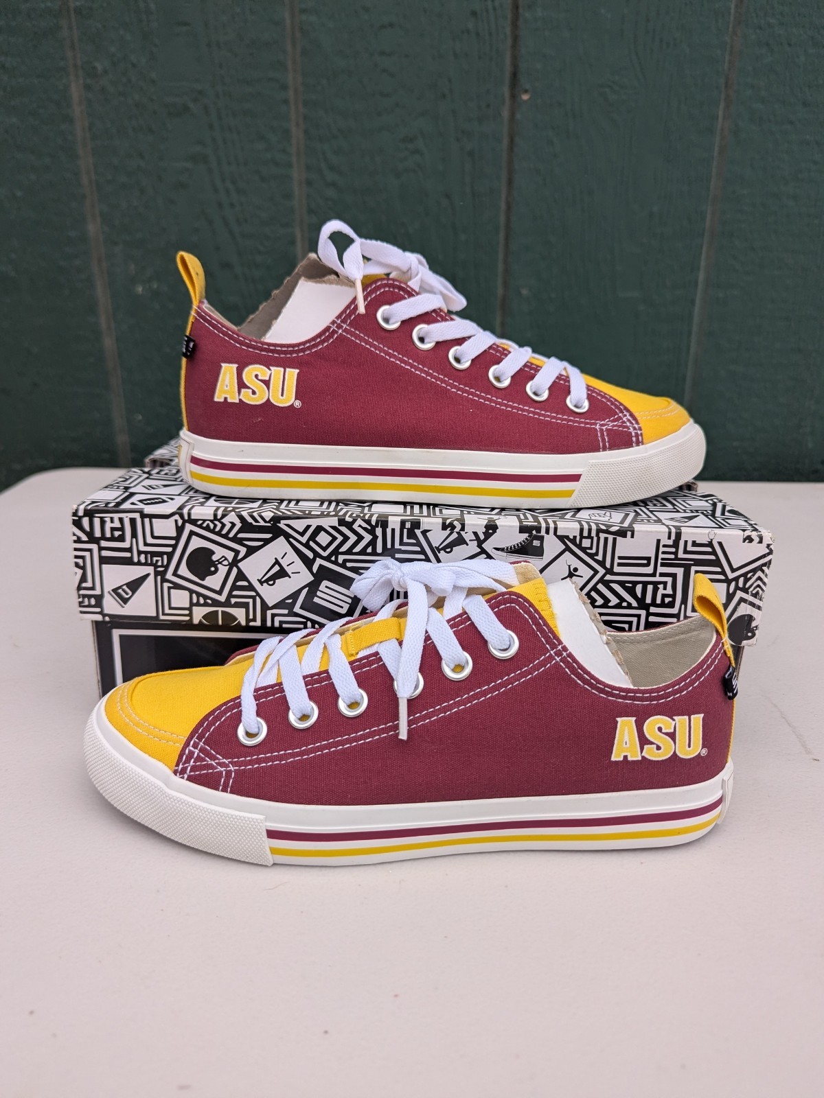 ASU Skicks Arizona State University Sun Devils Sneakers Women’s Sz 8 Maroon Gold