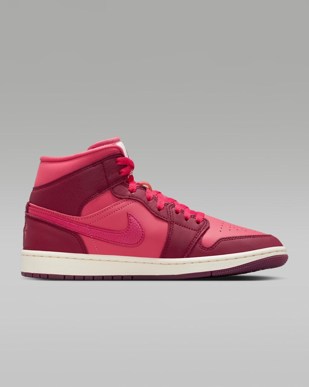 NIKE Women’s Air Jordan 1 Mid SE IB7018-600 Team Red Pueblo Red Pale Ivory