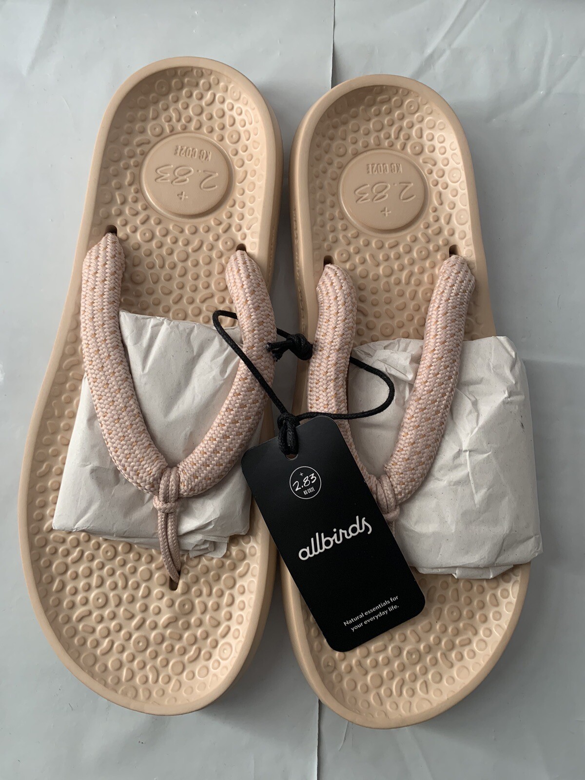 Allbirds Lux Beige Sugar Zeffer Adult Flip Flop Size M11/W13 New