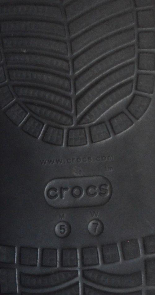 Iconic Crocs Mega Crush Platform Clog Sandals Black Unisex Sz 5 Men or 7 Women