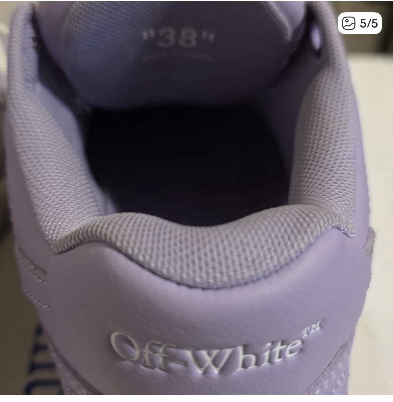 Off-White Purple White Low Top Lace Up Sneaker Casual Athletic Shoes