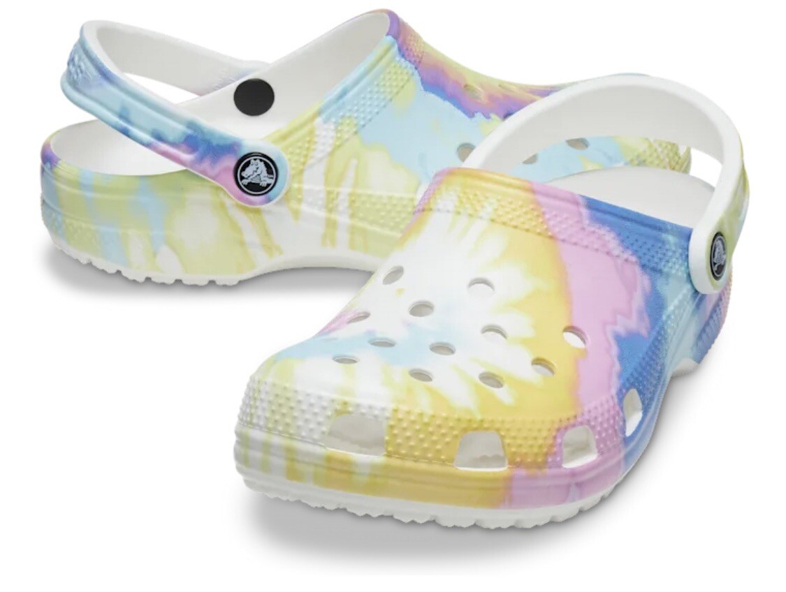 Crocs Men’s and Women’s Classic Tie Dye Clogs | Tie Dye Crocs| Slip On W-11 M-9
