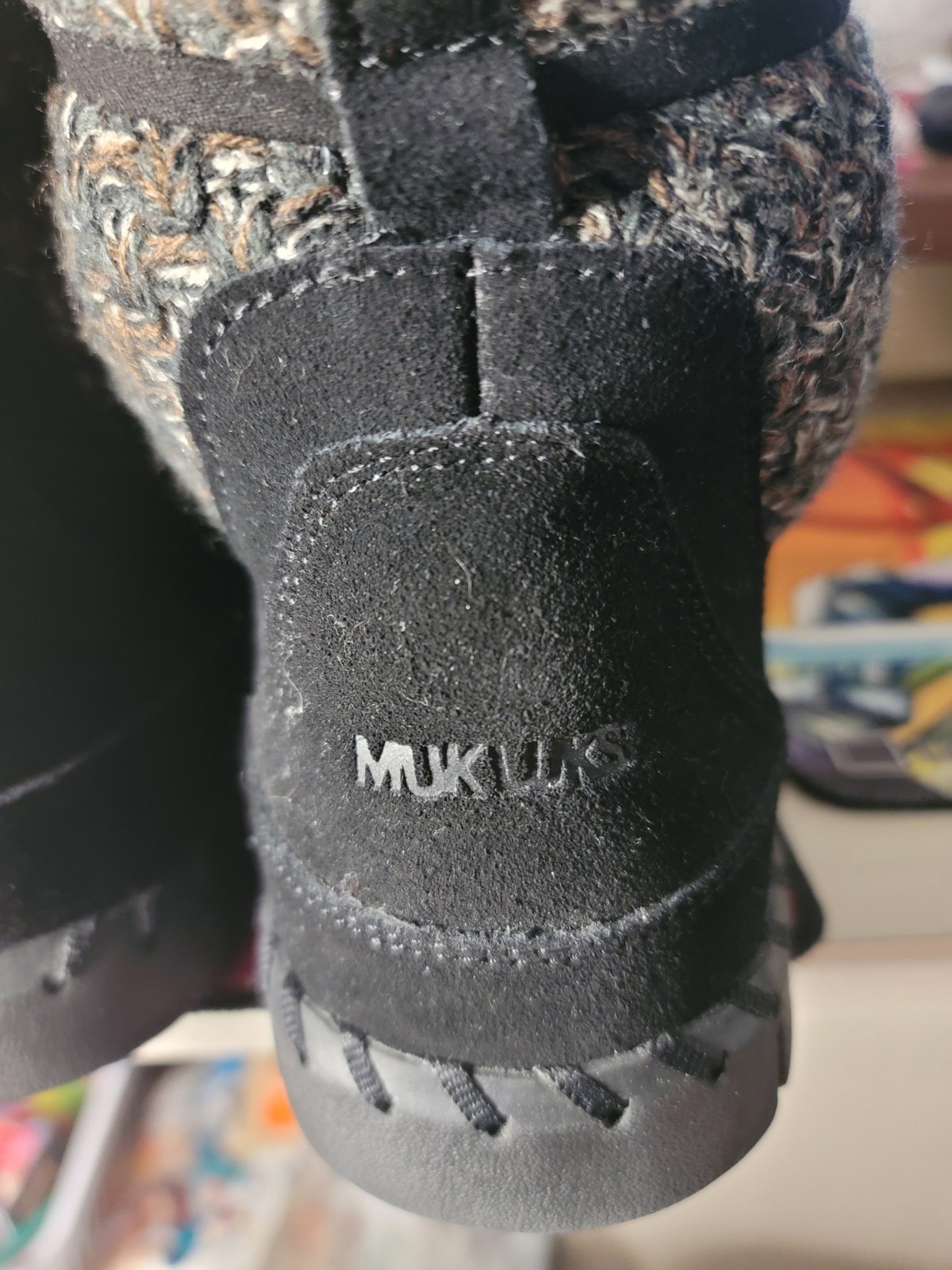 Muk Luks Winter Snow Boots Womens 10 Flexi New York Black Round Toe Faux Fur