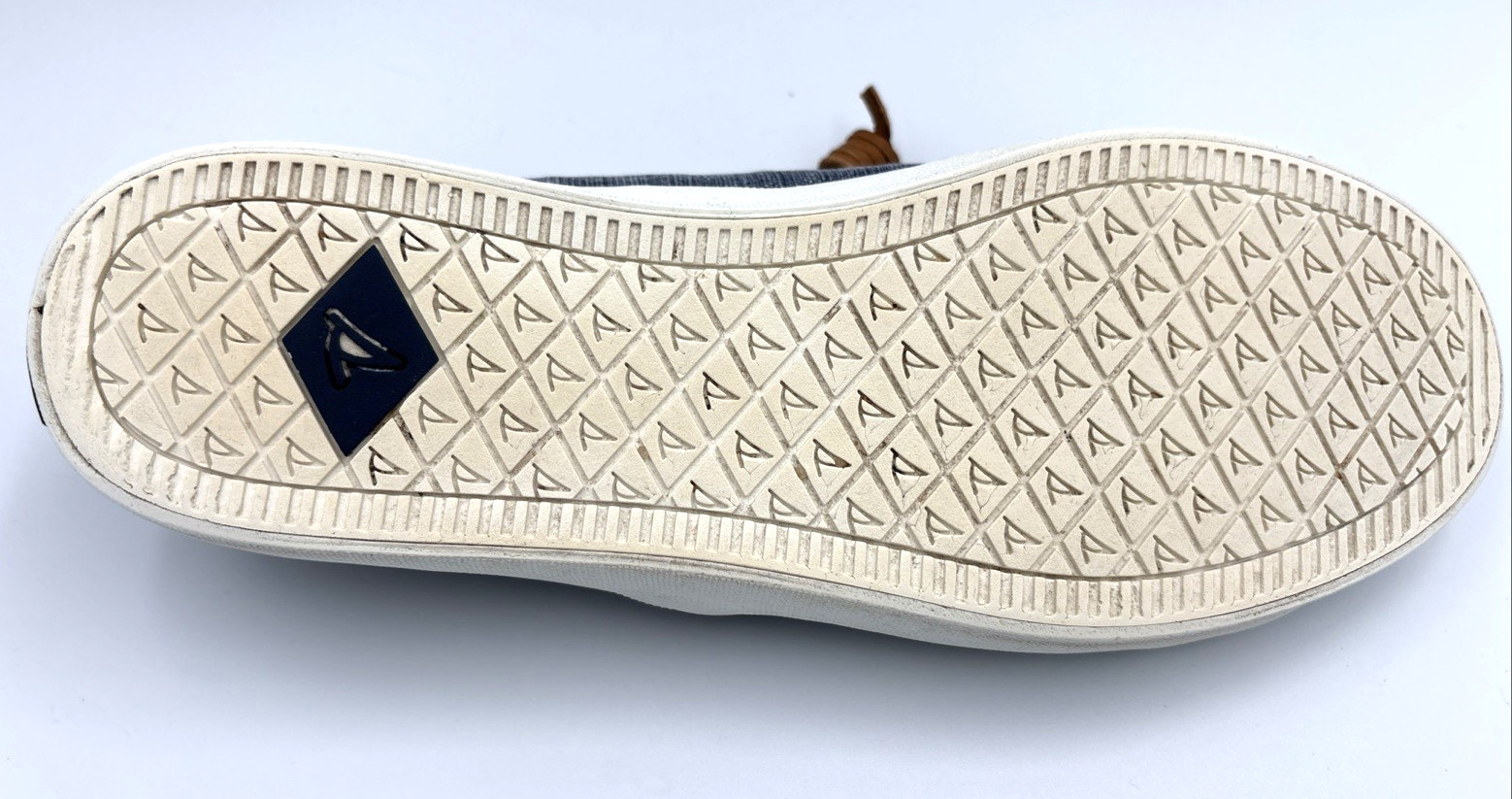 Sperry Pier Wave LTT Women’s Sneakers Denim Navy Barrel Tie Laces Size 8.5 ECU
