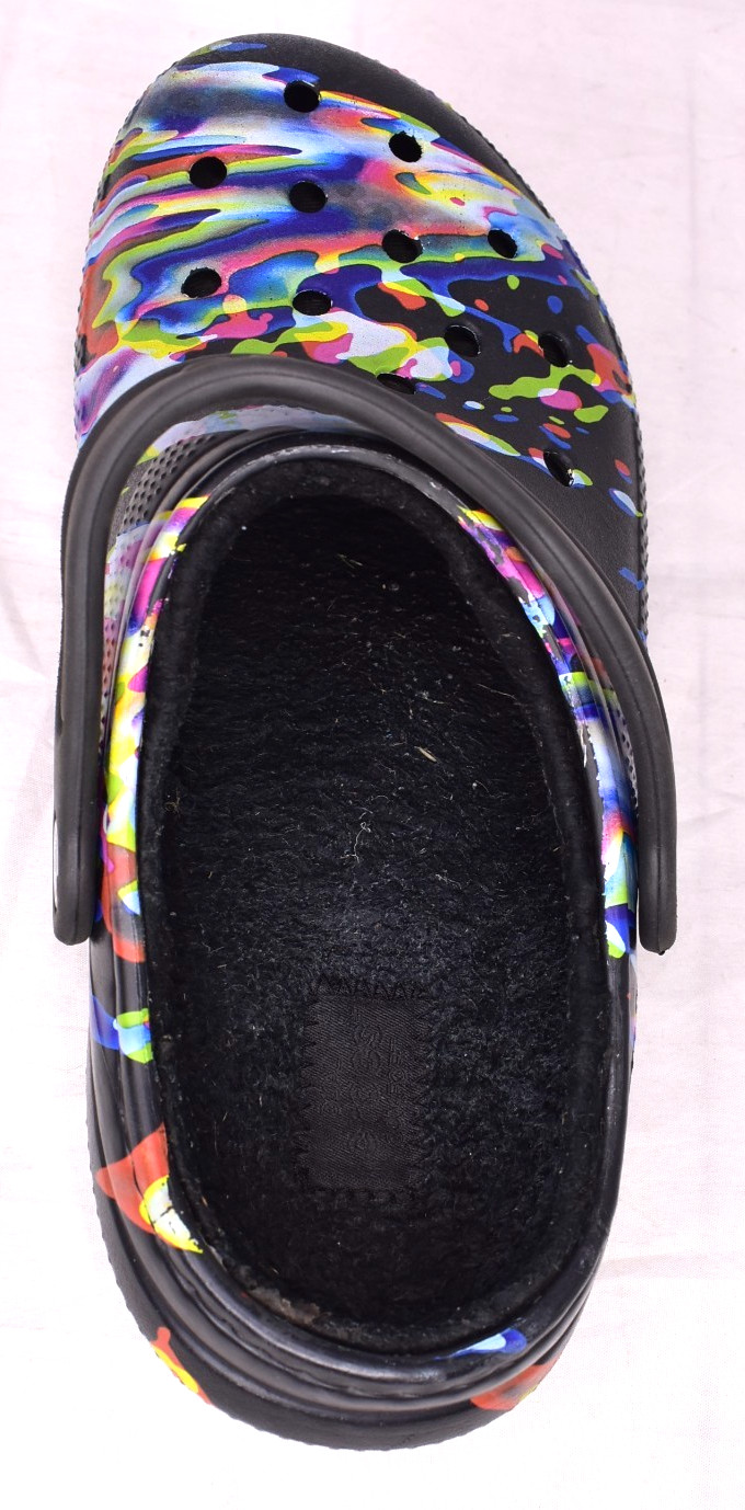 Crocs Unisex Fur Lined Clogs Multi Color Mystic 206706 Black Men 6 Women 8