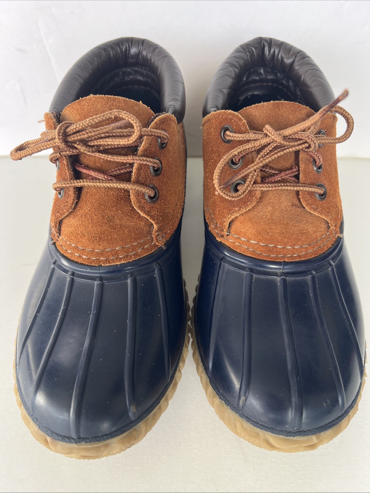 LaCrosse Duck Rain Shoe Bootie 3 Eye Leather & Rubber Upper Women’s 7 Blue