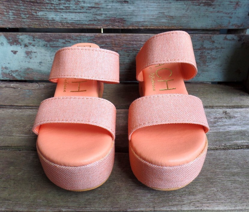 Beach by Matisse Ocean Ave Sandals Orange 9M Slip On Open Toe Slide New!